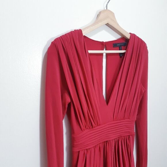 NWOT BCBGMaxAzria Raspberry Ruched Lark Dress - Picture 15 of 16